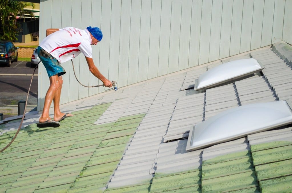Old Roof Painting — Ryan Roofing Australia In Court Carrara, QLD